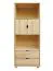 Bücherregal - 100 cm breit, Kiefer Holz-Massiv, Farbe: Natur Abbildung