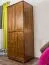 Vollholz Kleiderschrank, Farbe: Eiche 190x80x60 cm Abbildung