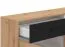 Sideboard / Kommode mit vier Fächer Brus 17, Farbe: Eiche Artisan / Schwarz, eine Schublade, drei Türen, Maße: 80,5 x 119 x 33 cm, ABS-Kantenschutz