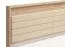Doppelbett mit gepolsterten Kopfteil Irigo 04, Farbe: Eiche Artisan / Kaschmir, ABS-Kantenschutz, Polsterung: Beige, Liegefläche: 160 x 200 cm