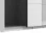 Schiebetürenschrank | Farbe: Opak Weiß | 1 Spiegeltür | 2 Kleiderstangen | Kleiderschrank | ABS-Kanten | Maße: 145,5 x 60 x 217,5 cm | 2 Fächer
