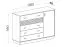 Kommode mit 5 Schubladen Niel 17, Farbe: Eiche / Anthrazit - Abmessungen: 95 x 135 x 40 cm (H x B x T)