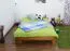 Kinderbett / Jugendbett Kiefer Vollholz massiv Eichefarben A10, inkl. Lattenrost - Abmessung 120 x 200 cm
