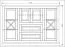Sideboard "Kilkis" Kiefer altweiß 16 - 119 x 170 x 42 cm (H x B x T)