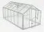 Gewächshaus - Glashaus Rucola L10, Wände: 4 mm gehärtetes Glas, Dach: 6 mm HKP mehrwandig, Grundfläche: 9,50 m² - Abmessungen: 430 x 220 cm (L x B)