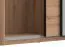 Schlafzimmer Komplett - Set A Crina, 6-teilig, Farbe: Eiche Artisan / Grau, ABS-Kanten, ein Doppelbett, zwei Nachtkommoden, eine Kommode, ein Kleiderschrank und ein Spiegel