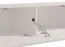 TV-Möbel / TV-Schrank mit Push-to-open Funktion Grocka 02, Farbe: Weiß / Weiß Matt, zwei Kipptüren, ABS, Maße: 32 x 154 x 42 cm, für Wohnzimmer