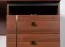 Schreibtisch Mojokerto 06, Farbe: Walnuss / Schwarz - Abmessungen: 77 x 160 x 60 cm (H x B x T)