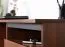 Schreibtisch Mojokerto 06, Farbe: Walnuss / Schwarz - Abmessungen: 77 x 160 x 60 cm (H x B x T)