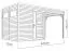 Gartenhaus Basel 02 mit Anbaudach inkl. Fußboden und Dachpappe, Hellgrau lackiert - 19 mm Elementgartenhaus, Nutzfläche: 5,10 m², Flachdach