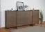 Schlichte Kommode Illgau 01, Baltic Storm - Dunkelbraun, 90 x 200 x 38 cm, mit 4 Türen und 6 Fächern, Push-to-open System, hochwertig verarbeitet, Soft Close System
