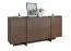 Schlichte Kommode Illgau 01, Baltic Storm - Dunkelbraun, 90 x 200 x 38 cm, mit 4 Türen und 6 Fächern, Push-to-open System, hochwertig verarbeitet, Soft Close System