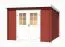 Gartenhaus G276 Schwedenrot - 28 mm Blockbohlenhaus, Grundfläche: 6,05 m², Pultdach