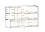 Modernes Sideboard / Kommode Bjordal 42, Farbe: Anthrazit / Eiche Wotan - Abmessungen: 77 x 120 x 40 cm (H x B x T), mit sechs Fächern