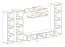 Dunkle Wohnwand Hompland 156, Farbe: Schwarz - Abmessungen: 170 x 260 x 40 cm (H x B x T), mit drei Hängeschränke