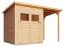 Holz-Gerätehaus / Gartenhaus 1,8 x 3,24 Meter (inkl. Dach) | aus vorgefertigten Elementen| unbehandelt | mit Pultdach Abbildung
