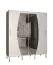 Außergewöhnlicher Kleiderschrank mit Spiegel Jotunheimen 175, Farbe: Weiß - Abmessungen: 208 x 180,5 x 62 cm (H x B x T)