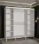 Großer Kleiderschrank mit genügend Stauraum Jotunheimen 129, Farbe: Weiß - Abmessungen: 208 x 200,5 x 62 cm (H x B x T)