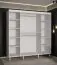 Großer Kleiderschrank mit Spiegel Jotunheimen 285, Farbe: Weiß - Abmessungen: 208 x 200,5 x 62 cm (H x B x T)