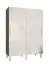 Kleiderschrank mit fünf Fächern Jotunheimen 41, Farbe: Weiß - Abmessungen: 208 x 150,5 x 62 cm (H x B x T)