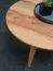 Runder Couchtisch aus Akazie Massivholz, Farbe: Akazie / Schwarz - Abmessungen: 40 x 75 x 75 cm (H x B x T), Handgefertigt