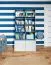 Jugendzimmer - Regal Skalle 03, Farbe: Blau - Abmessungen: 142 x 94 x 35 cm (H x B x T)