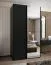 Kleiderschrank / Schiebetürenschrank | 245,5 x 140 x 64 cm | Farbe: Schwarz | 2 Kleiderstangen | Soft-Close | 2 Schiebetüren | Spiegel | 6 Fächer
