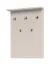 Neutrale Garderobe mit fünf verchromten Haken Neiafu 113, Farbe: Kaschmir, Maße: 100 x 76 x 17 cm, für Vorraum