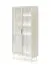 Vitrinenschrank mit zwei Glastüren Chaabane 01 | Farbe: Kaschmir | inkl. LED-Beleuchtung | Beine & Griffe: Metall | Maße: 194,5 x 91,5 x 39 cm | ABS-Kanten