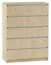 Kommode Kiunga 04, Farbe: Buche / Weiß - Abmessungen: 112 x 82 x 40 cm (H x B x T)