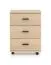 Rollcontainer | Farbe: Eiche Lindberg | 3 Schubladen | 46 x 41 x 64 cm | für Büro und Homeoffice | abschließbar | Soft-Close Funktion | ABS-Kanten