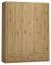 Drehtürenschrank / Kleiderschrank Vanimo 20, Farbe: Eiche - Abmessungen: 202 x 156 x 54 cm (H x B x T)