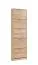 Schuhschrank mit fünf Kipptüren Veliko 05, Farbe: Eiche Sonoma, ABS-Kanten, fünf Fächer, Maße: 191,5 x 58 x 18 cm, funktional und modern
