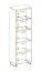 Große Vitrine Hundvin 02, Farbe: Eiche Canion / Schwarz - Abmessungen: 194 x 60 x 40 cm (H x B x T), mit fünf Fächern