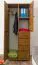 Kleiderschrank | 1 Drehtür | 4 Schubladen | 80 cm breit | Massivholz | Farbe: Eiche Abbildung