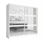 Schiebetürenschrank mit Spiegeltüren Almopia 01, 2,3 Meter breit, zwei Kleiderstangen, Farbe: Weiß, 10 Fächer, Maße: 215 x 230 x 62 cm, für Schlafzimmer