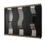 Schwarzer Schiebetürenschrank Aiguille 17, Griffe: Schwarz, Oberfläche Matt, Maße: 200 x 250 x 62 cm, mit genügend Stauraum, gewellte Spiegel