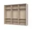 Sechstüriger Kleiderschrank mit viel Stauraum Neiafu 46, Farbe: Kaschmir, Soft-Close-Funktion, drei Kleiderstangen, Maße: 226 x 277 x 60 cm, verstellbare Füße