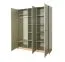 Moderner Kleiderschrank Sampont 01, Mintgrün / Eiche dunkel, 195 x 145 x 52 cm, mit 12 Fächern und 1 Kleiderstange, ABS-Kanten, robust und langlebig