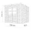 Holz-Gartenhaus 2 x 2,51 Meter (inkl. Dach) | Natur | Pultdach Abbildung