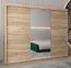 250 cm breiter Kleiderschrank mit 10 Fächern und 3 Türen | Farbe: Sonoma Eiche Abbildung