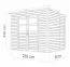 Holz-Gartenhaus 2 x 2,51 Meter (inkl. Dach) | Grau | Pultdach Abbildung