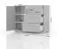 Kommode Siumu 12, Farbe: Weiß / Weiß Hochglanz - 85 x 107 x 45 cm (H x B x T)