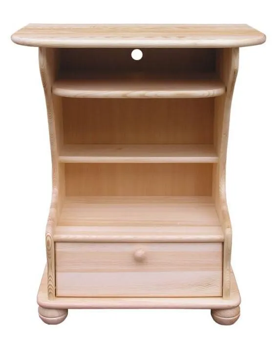 Fernsehtisch Massivholz Farbe: Natur 79x67x42 cm Abbildung