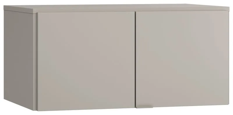 Aufsatz für zweitürigen Kleiderschrank Bentos 13, Farbe: Grau - Abmessungen: 45 x 93 x 57 cm (H x B x T)
