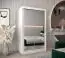Schiebetürenschrank / Kleiderschrank Bisaurin 2D mit Spiegel, Farbe: Weiß matt - Abmessungen: 200 x 120 x 62 cm ( H x B x T)