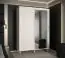Heller Kleiderschrank mit einer Spiegeltür Jotunheimen 17, Farbe: Weiß - Abmessungen: 208 x 150,5 x 62 cm (H x B x T), mit fünf Fächern
