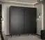 Kleiderschrank im modernen Design Jotunheimen 70, Farbe: Schwarz - Abmessungen: 208 x 200,5 x 62 cm (H x B x T)