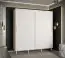 Neutraler Schiebetürenschrank mit 10 Fächern Jotunheimen 69, Farbe: Weiß - Abmessungen: 208 x 200,5 x 62 cm (H x B x T)