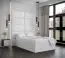 Bett mit schlichten Design Dufourspitze 04, Farbe: Weiß - Liegefläche: 120 x 200 cm (B x L)